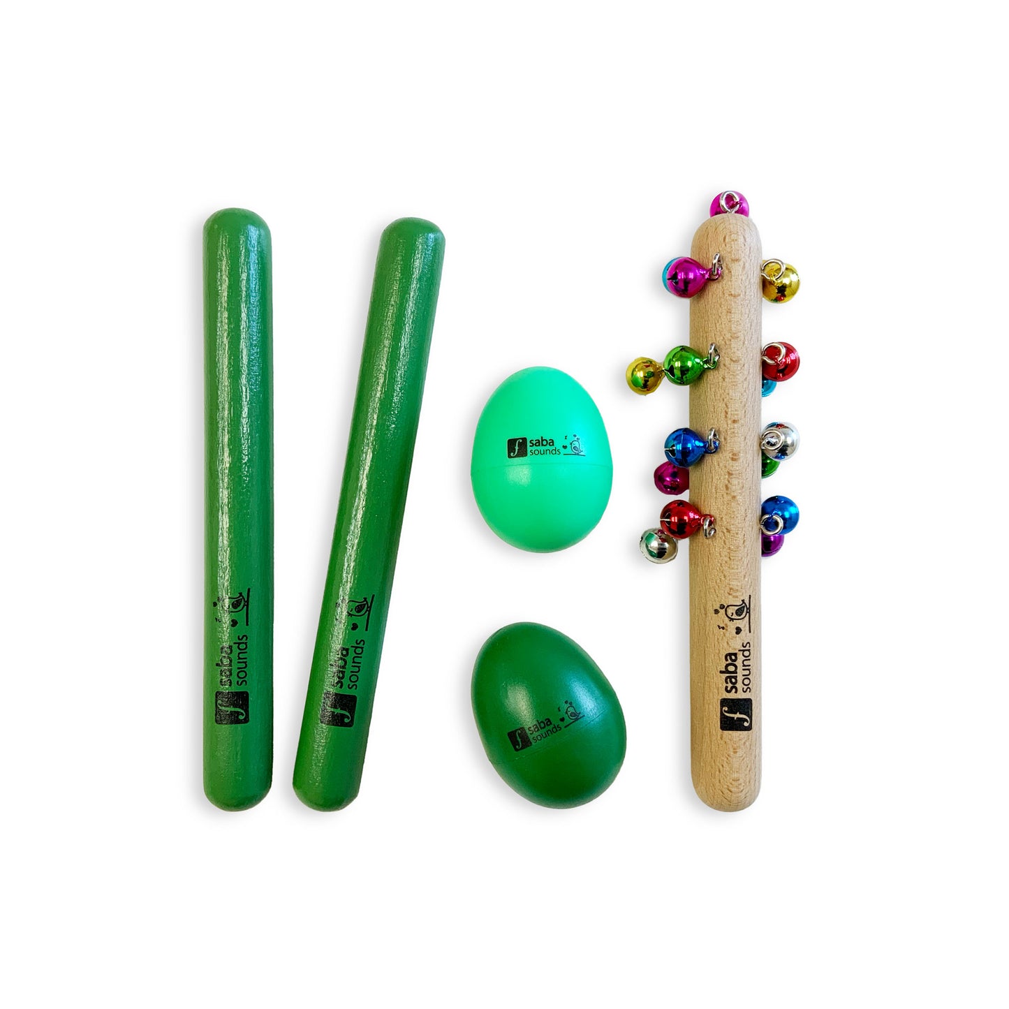 Musical kit With Wooden Handle Sleigh Bells (5 Pieces)