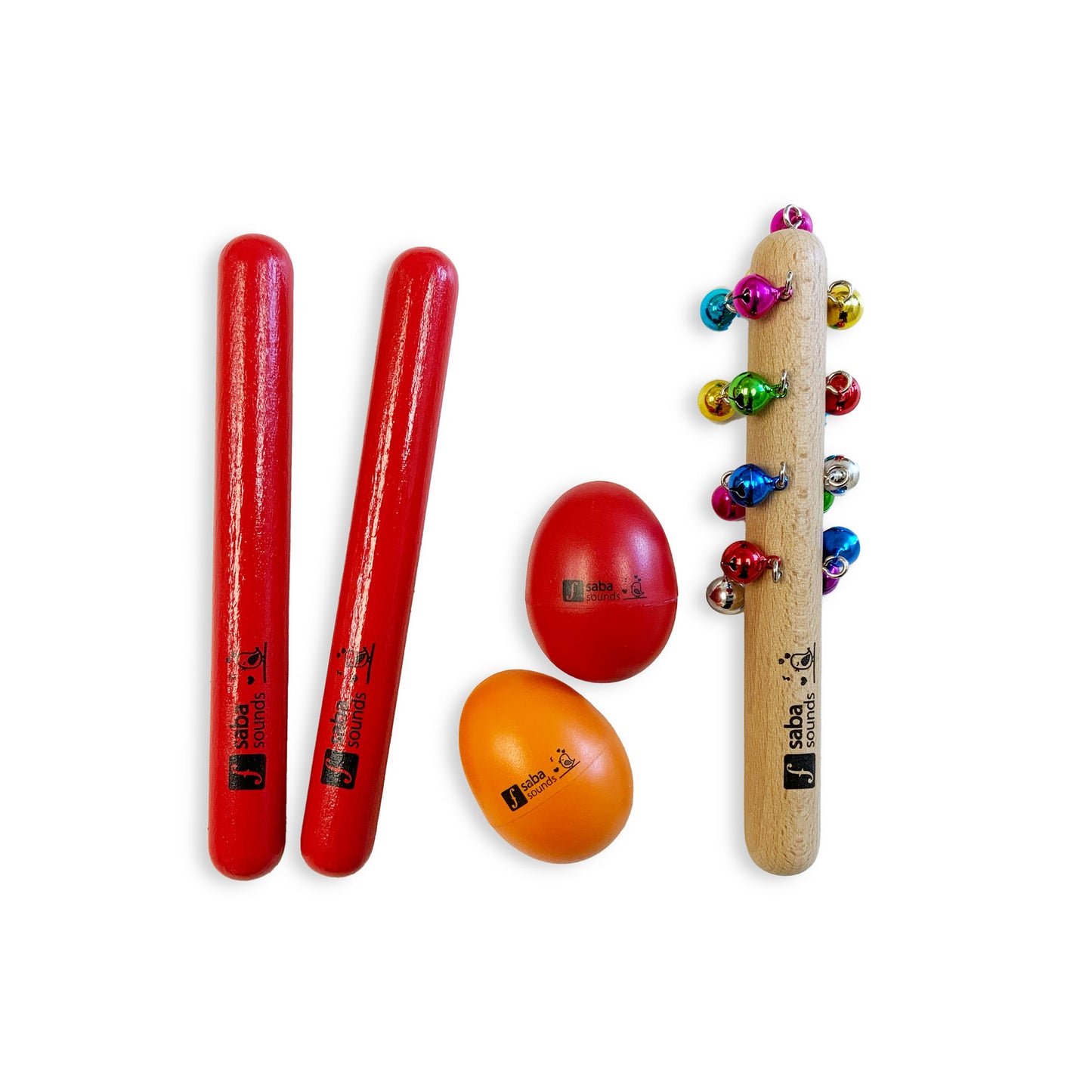 Musical kit With Wooden Handle Sleigh Bells (5 Pieces)